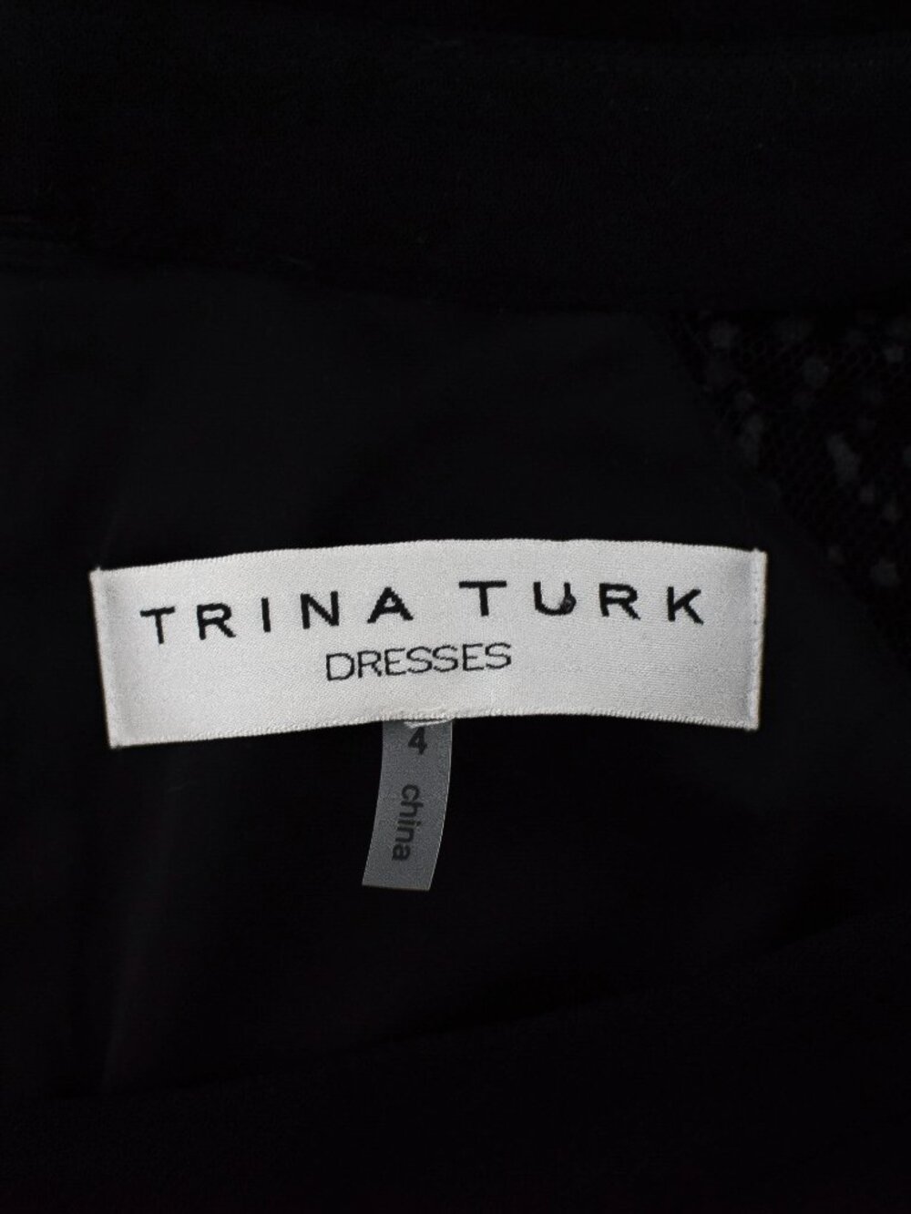 Trina Turk Black Sheath Dress Cap Sleeves Glitter Embellished Sz 4 LBD Cocktail - Picture 7 of 10